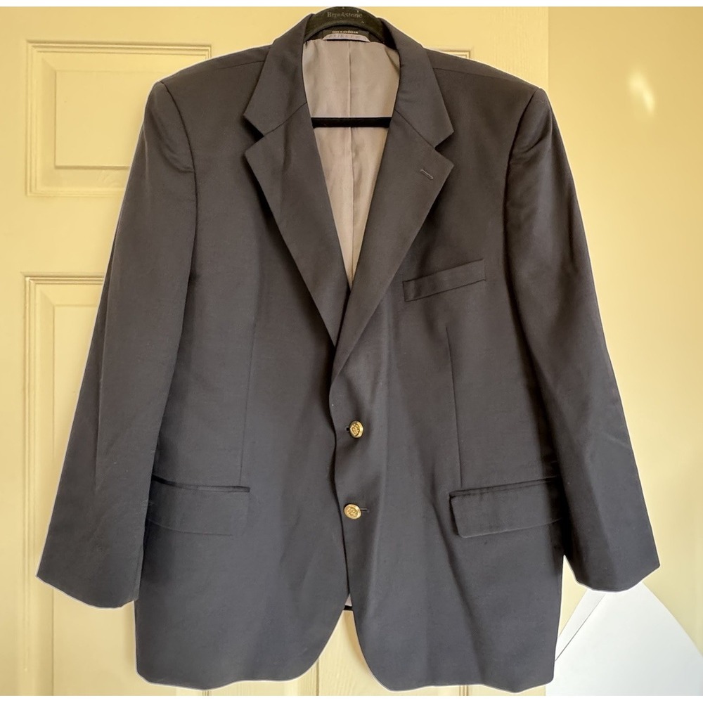 Petrocelli Men's Blazer 100% Wool Navy Size 46S
